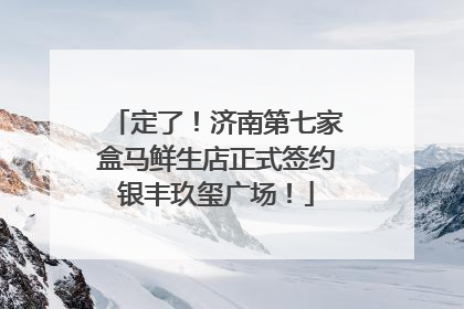 定了！济南第七家盒马鲜生店正式签约银丰玖玺广场！