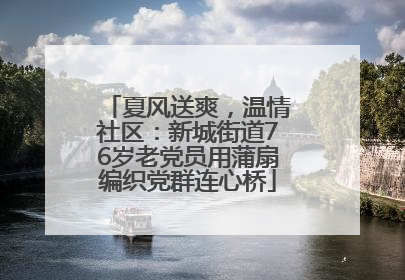 夏风送爽，温情社区：新城街道76岁老党员用蒲扇编织党群连心桥