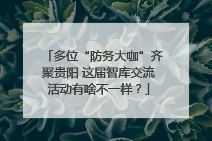 多位“防务大咖”齐聚贵阳 这届智库交流活动有啥不一样？