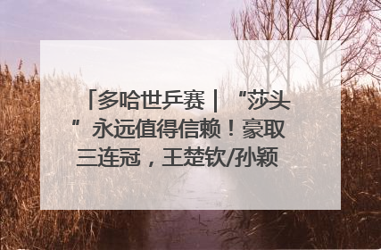 多哈世乒赛｜“莎头”永远值得信赖！豪取三连冠，王楚钦/孙颖莎就是最强混双