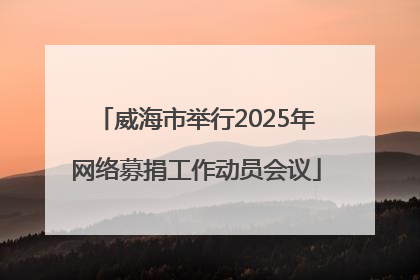 威海市举行2025年网络募捐工作动员会议