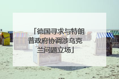 德国寻求与特朗普政府协调涉乌克兰问题立场
