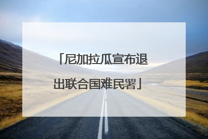 尼加拉瓜宣布退出联合国难民署
