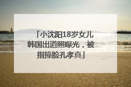 小沈阳18岁女儿韩国出道照曝光，被指撞脸孔孝真