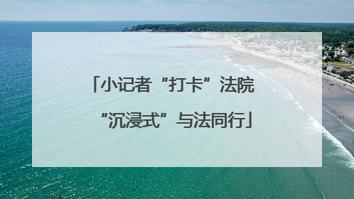 小记者“打卡”法院 “沉浸式”与法同行
