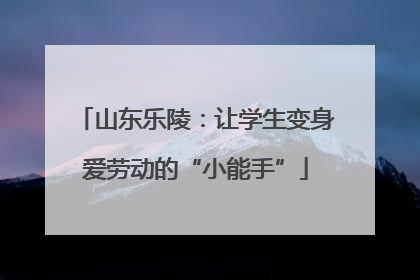 山东乐陵：让学生变身爱劳动的“小能手”