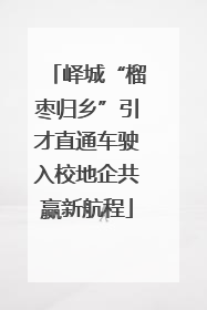 峄城“榴枣归乡”引才直通车驶入校地企共赢新航程