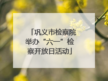 巩义市检察院举办“六一”检察开放日活动