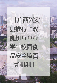 广西兴安县推行“双随机互查互学”校园食品安全监管新机制