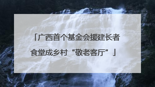 广西首个基金会援建长者食堂成乡村“敬老客厅”