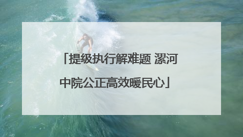 提级执行解难题 漯河中院公正高效暖民心
