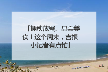插秧放蟹、品尝美食！这个周末，吉报小记者有点忙