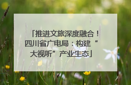 推进文旅深度融合！四川省广电局：构建“大视听”产业生态