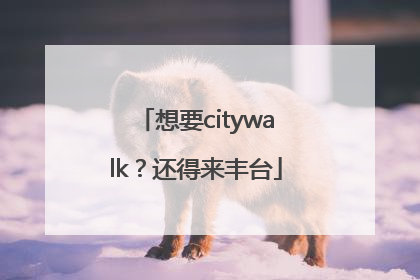 想要citywalk？还得来丰台