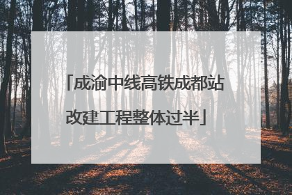 成渝中线高铁成都站改建工程整体过半