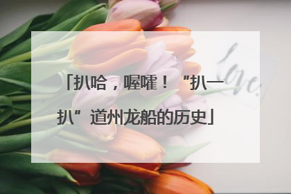 扒哈，喔嚯！“扒一扒”道州龙船的历史