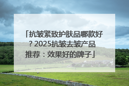 抗皱紧致护肤品哪款好？2025抗皱去皱产品推荐：效果好的牌子