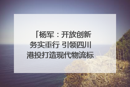 杨军：开放创新 务实重行 引领四川港投打造现代物流标杆｜致敬2024四川经济影响力人物