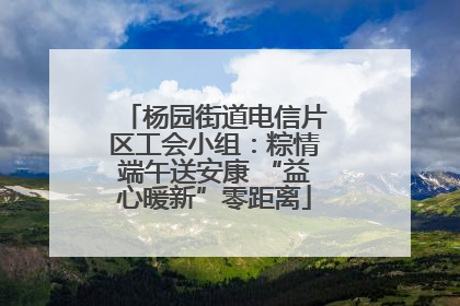 杨园街道电信片区工会小组：粽情端午送安康 “益心暖新”零距离