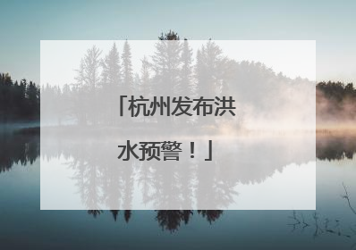 杭州发布洪水预警！