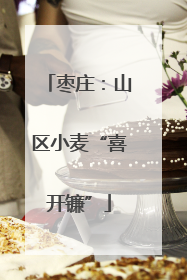 枣庄：山区小麦“喜开镰”