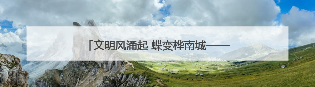 文明风涌起 蝶变桦南城——桦南县文明城市创建工作综述