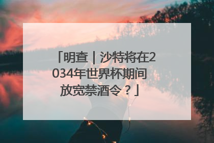 明查｜沙特将在2034年世界杯期间放宽禁酒令？
