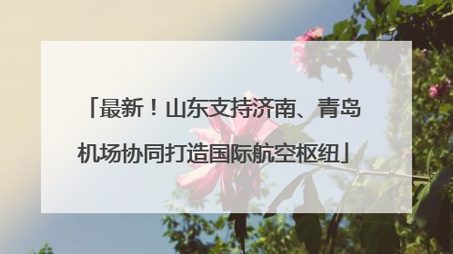 最新！山东支持济南、青岛机场协同打造国际航空枢纽