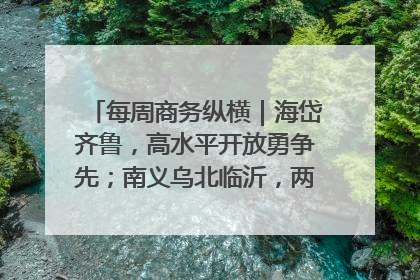 每周商务纵横｜海岱齐鲁，高水平开放勇争先；南义乌北临沂，两扇窗里观外贸