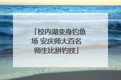 校内湖变身钓鱼场 安庆师大百名师生比拼钓技