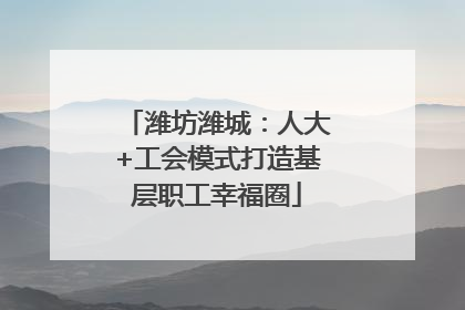 潍坊潍城：人大+工会模式打造基层职工幸福圈