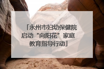 永州市妇幼保健院启动“向阳花”家庭教育指导行动