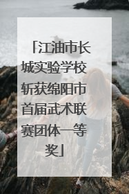 江油市长城实验学校斩获绵阳市首届武术联赛团体一等奖