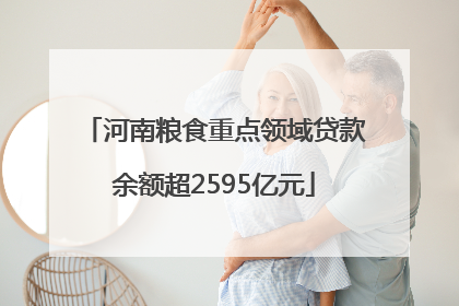河南粮食重点领域贷款余额超2595亿元