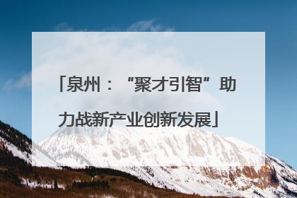 泉州：“聚才引智”助力战新产业创新发展