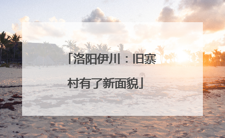 洛阳伊川：旧寨村有了新面貌