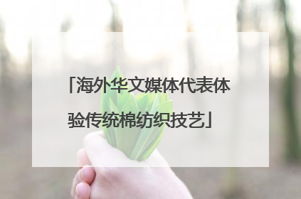 海外华文媒体代表体验传统棉纺织技艺