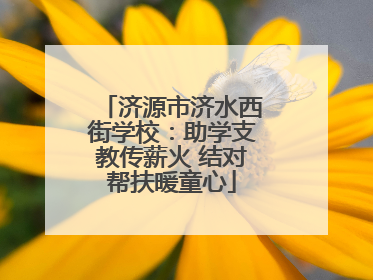 济源市济水西街学校：助学支教传薪火 结对帮扶暖童心