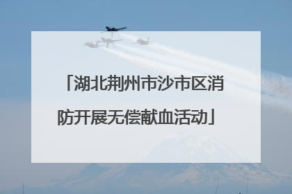 湖北荆州市沙市区消防开展无偿献血活动