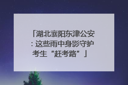 湖北襄阳东津公安：这些雨中身影守护考生“赶考路”
