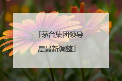 茅台集团领导层最新调整