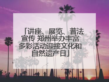 讲座、展览、普法宣传 郑州举办丰富多彩活动迎接文化和自然遗产日