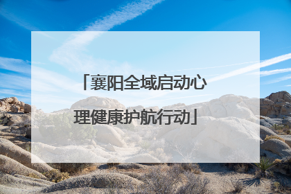襄阳全域启动心理健康护航行动