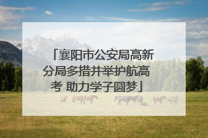 襄阳市公安局高新分局多措并举护航高考 助力学子圆梦