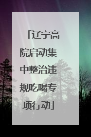 辽宁高院启动集中整治违规吃喝专项行动