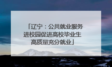 辽宁：公共就业服务进校园促进高校毕业生高质量充分就业