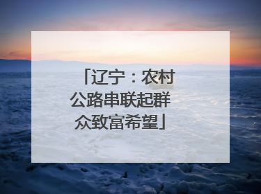 辽宁：农村公路串联起群众致富希望