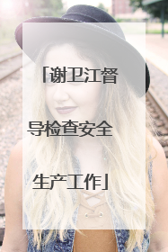谢卫江督导检查安全生产工作