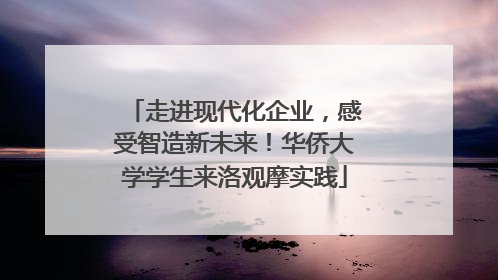 走进现代化企业，感受智造新未来！华侨大学学生来洛观摩实践