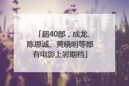 超40部，成龙、陈思诚、黄晓明等都有电影上暑期档